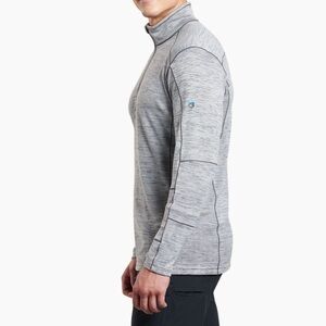 Kuhl Alloy Quarter 1/4 Zip Long Sleeve Pullover Heathered Gray Mens Medium Knit